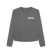 Slate Grey Women's Small Logo Boxy Sweatshirt