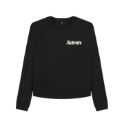 Black Women's Small Logo Boxy Sweatshirt