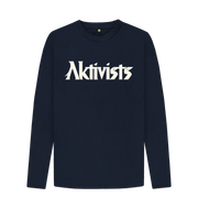 Navy Blue Men's Logo Long Tee